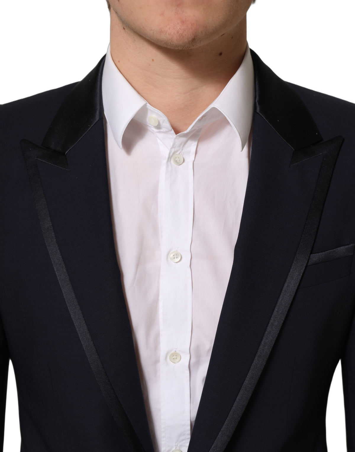 Dolce & Gabbana Black Wool Slim Fit Formal 2 Piece Men Suit