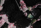 Dolce & Gabbana Black Floral Print Lace Maxi Dress
