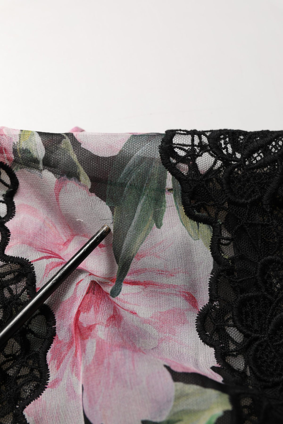 Dolce & Gabbana Black Floral Print Lace Maxi Dress