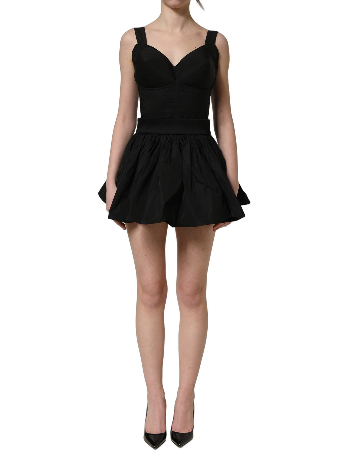 Dolce & Gabbana Black A-Line Sleeveless Mini Dress