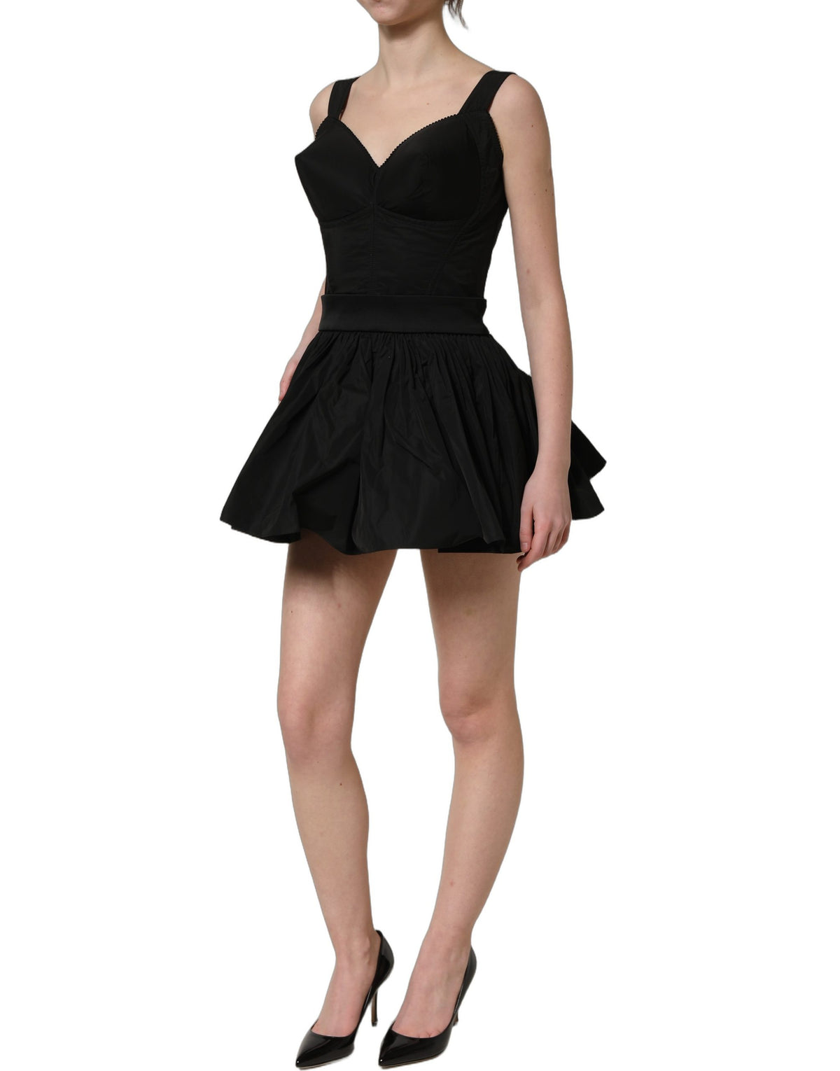 Dolce & Gabbana Black A-Line Sleeveless Mini Dress