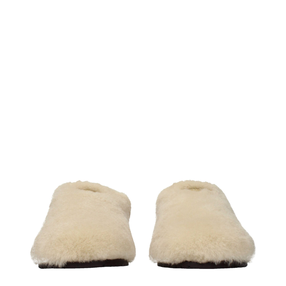 Prada Beige Fur Slippers for Women