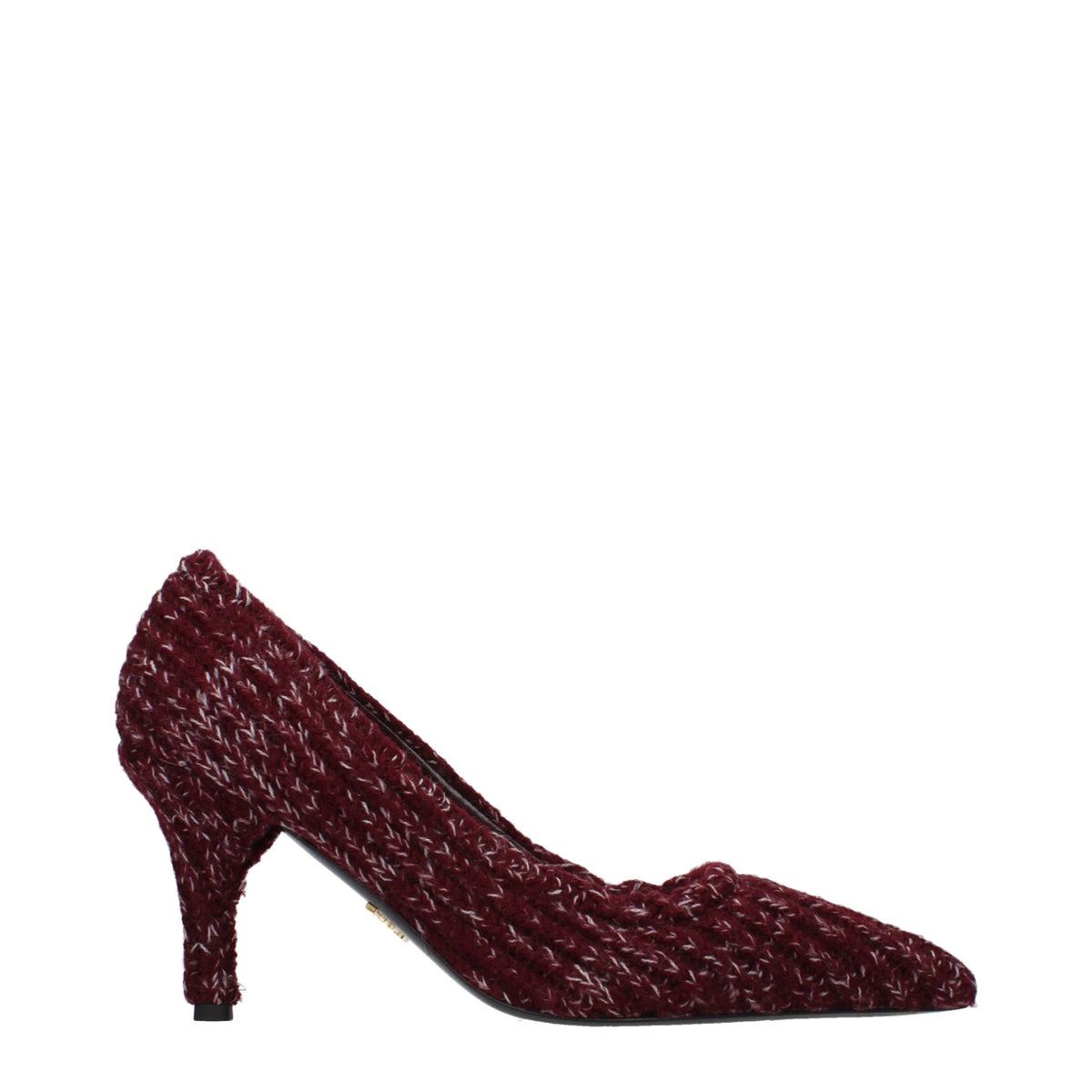 Prada Red Fabric Mid Heel Pumps for Women
