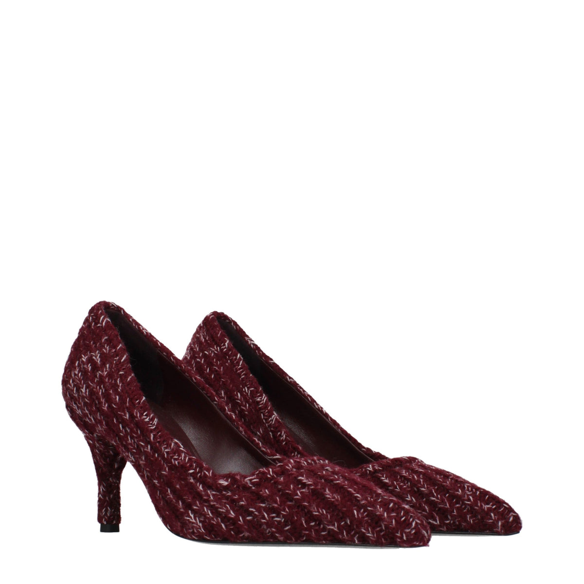 Prada Red Fabric Mid Heel Pumps for Women