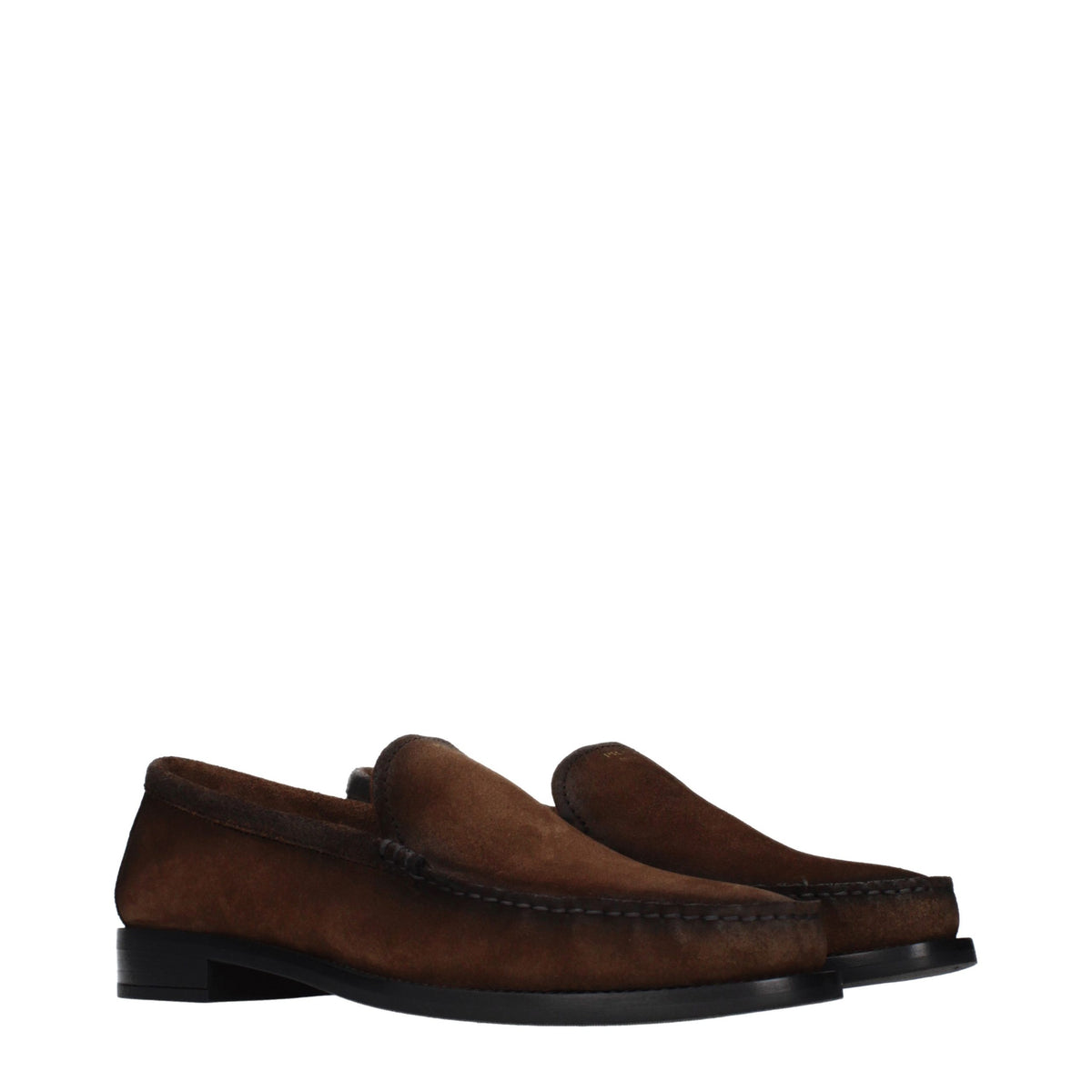 Prada Brown Leather Slip-On Loafers for Women