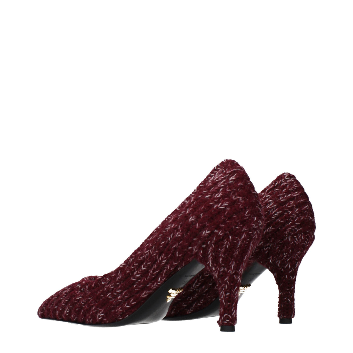 Prada Red Fabric Mid Heel Pumps for Women