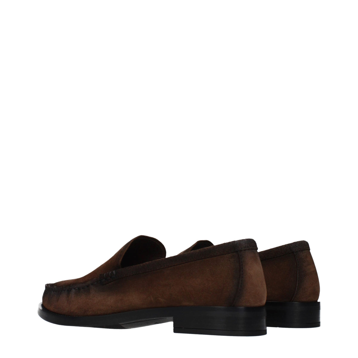 Prada Brown Leather Slip-On Loafers for Women