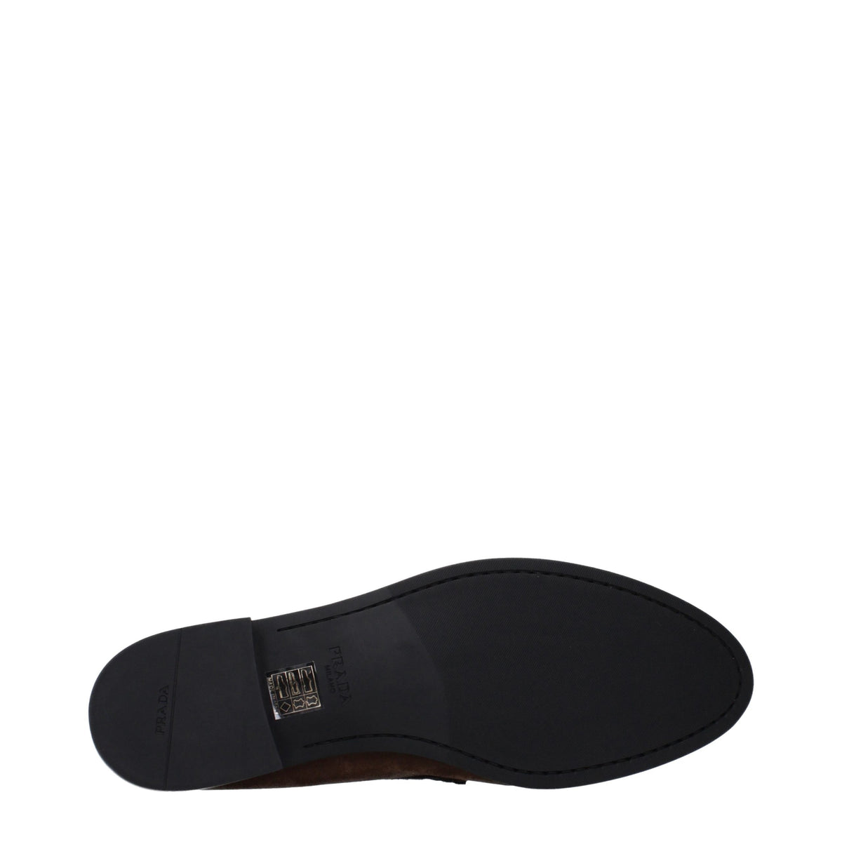 Prada Brown Leather Slip-On Loafers for Women