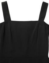 Dolce & Gabbana Black Viscose Stretch Sheath Midi Dress