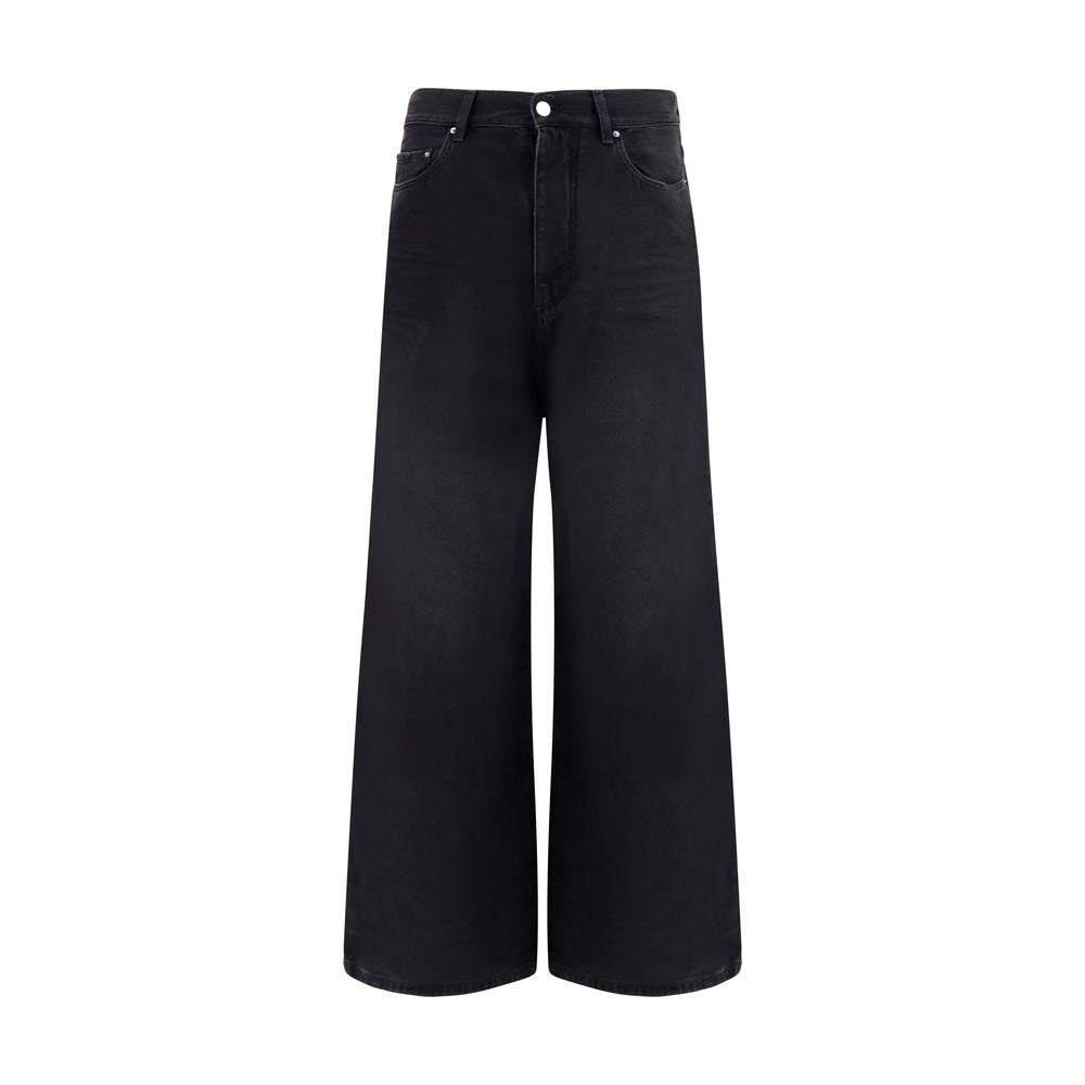 Amiri Black Cotton Wide-Leg Jeans - Modern Streetwear