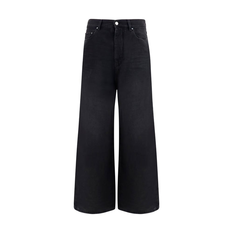 Amiri Black Cotton Wide-Leg Jeans - Modern Streetwear