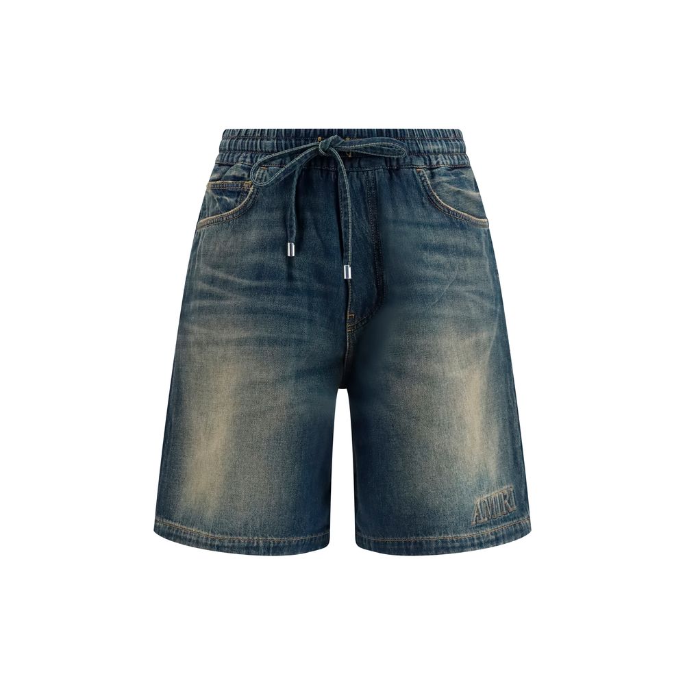 Amiri Blue Cotton Bermuda Shorts - Contemporary Streetwear