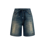 Amiri Blue Cotton Bermuda Shorts - Contemporary Streetwear