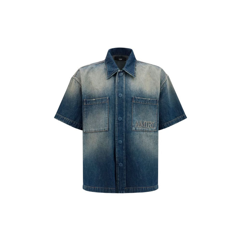 Amiri Blue Denim Shirt - Vintage-Inspired Oversize Fit
