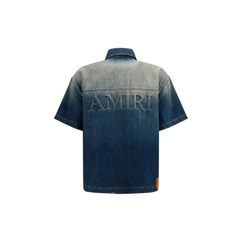 Amiri Blue Denim Shirt - Vintage-Inspired Oversize Fit