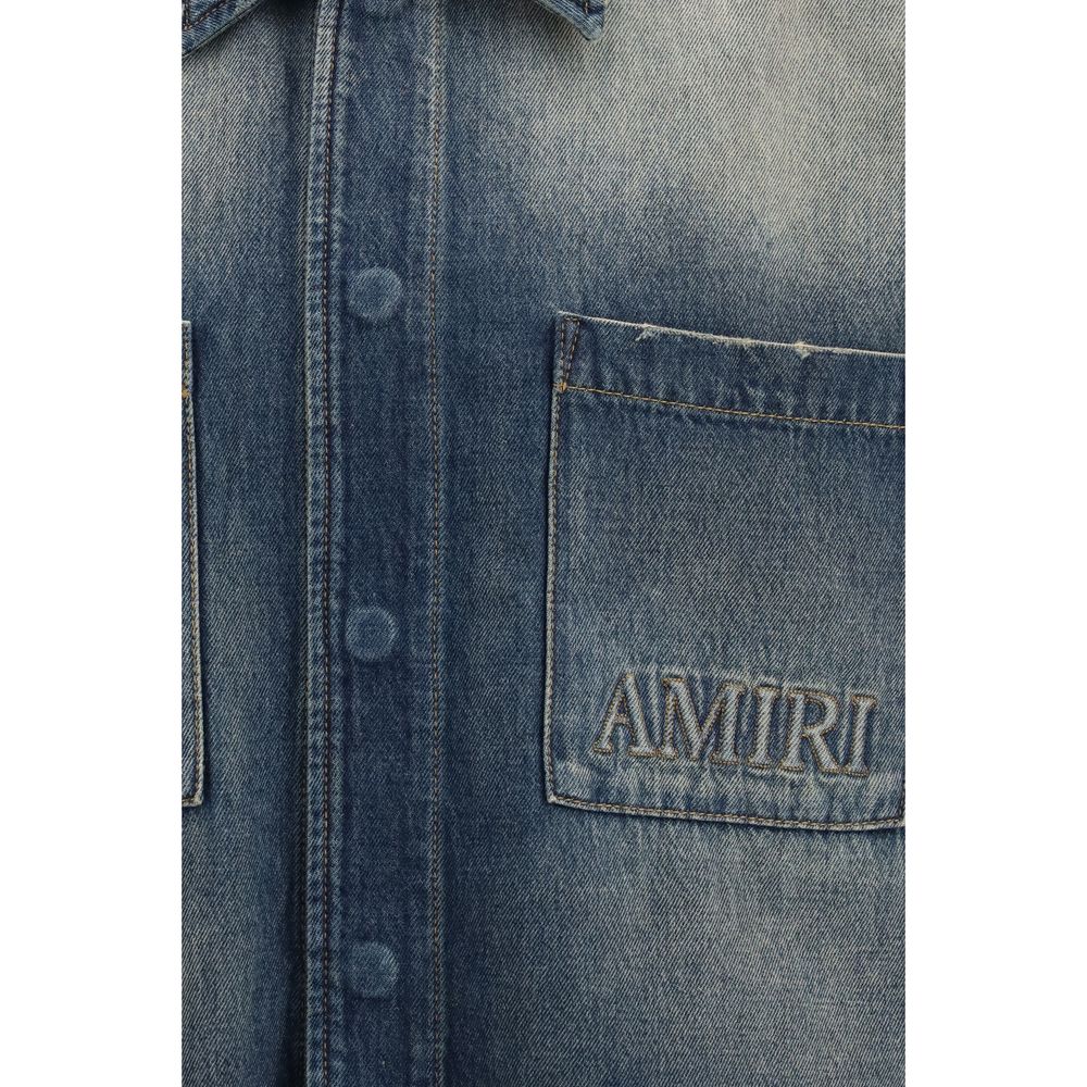 Amiri Blue Denim Shirt - Vintage-Inspired Oversize Fit