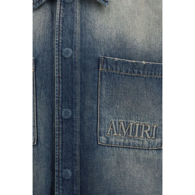 Amiri Blue Denim Shirt - Vintage-Inspired Oversize Fit