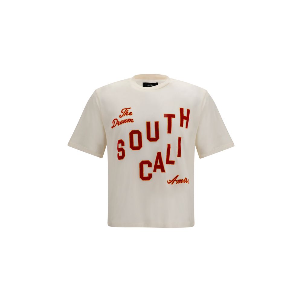 Amiri South Cali Beige Cotton T-Shirt for Men