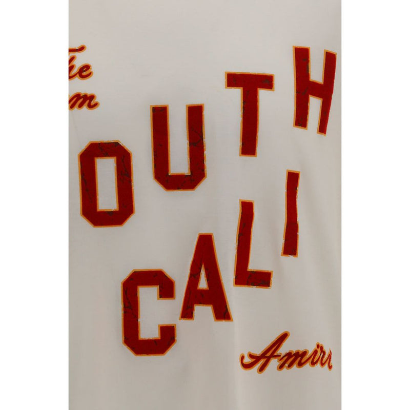 Amiri South Cali Beige Cotton T-Shirt for Men