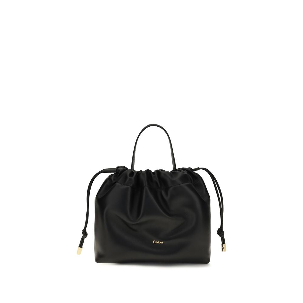 Chloé Black Lambskin Ovis Aries Shoulder Bag