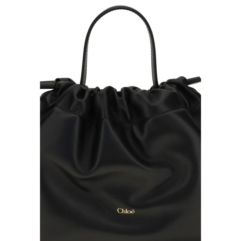 Chloé Black Lambskin Ovis Aries Shoulder Bag