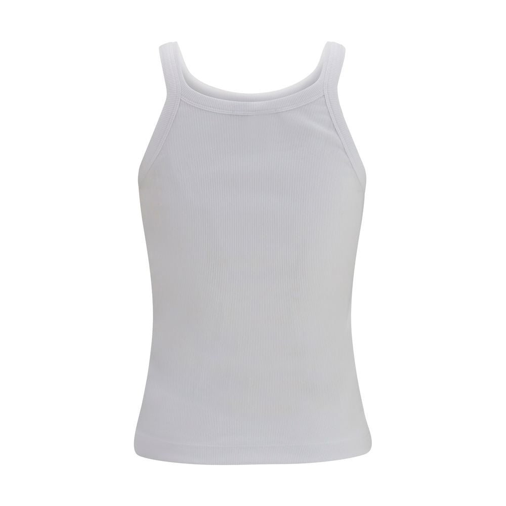 Fendi White Cotton Sleeveless T-Shirt