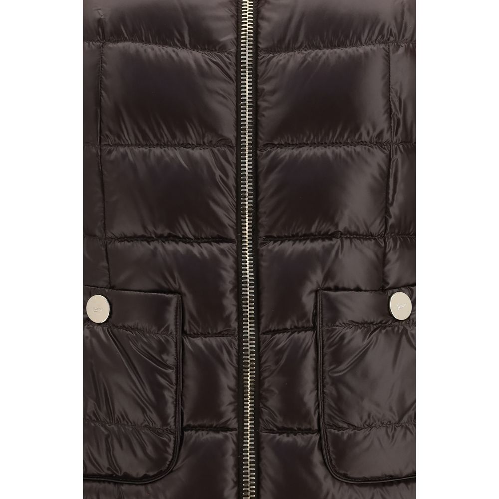 Herno Maria Brown Polyamide Full-Length Jacket for Women