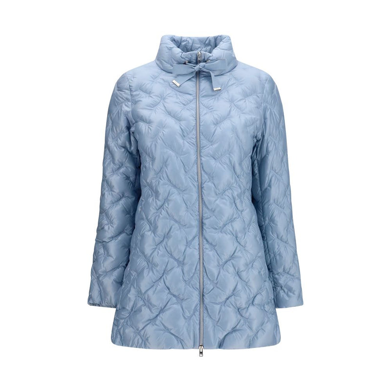 Herno Blue Polyester Full-Length Down Jacket for Women