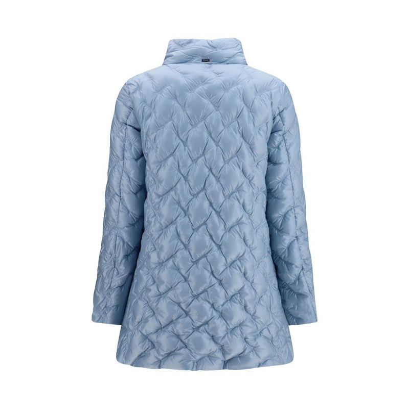 Herno Blue Polyester Full-Length Down Jacket for Women