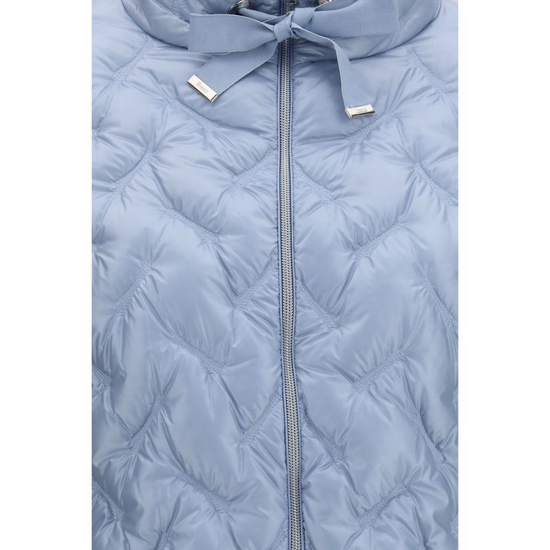 Herno Blue Polyester Full-Length Down Jacket for Women