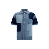 Laneus Blue Cotton Sweatshirt for Men