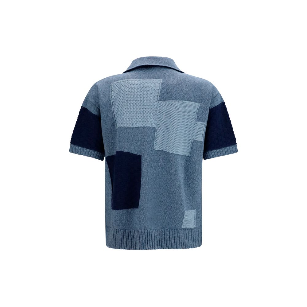 Laneus Blue Cotton Sweatshirt for Men