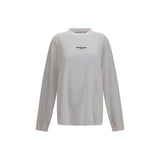 Alexander Wang White Cotton Long Sleeve Logo T-Shirt