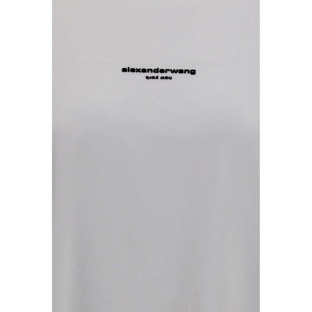 Alexander Wang White Cotton Long Sleeve Logo T-Shirt