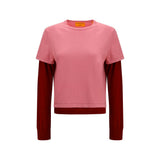 Guest in Residence Multicolor Cotton Sweatshirt - Layered Design