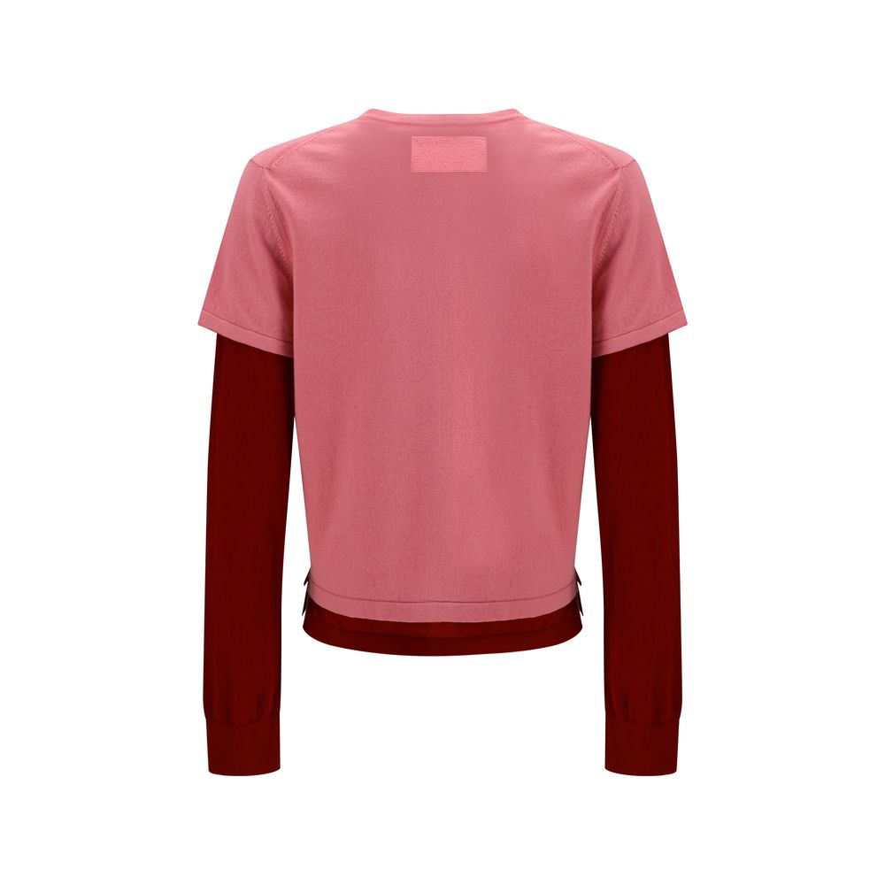 Guest in Residence Multicolor Cotton Sweatshirt - Layered Design