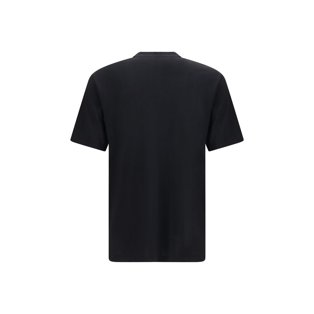 Amiri Black Cotton T-Shirt with Embroidered Logo