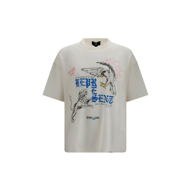 Represent Beige Cotton T-Shirt - Oversized Urban Style