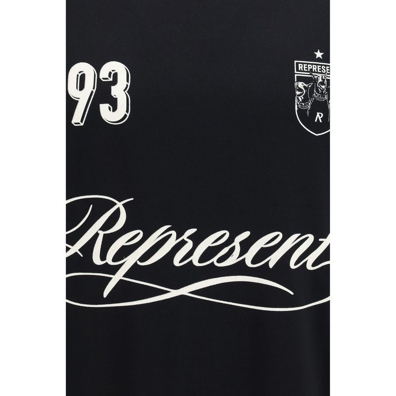 Represent Star Football Black Polyester T-Shirt