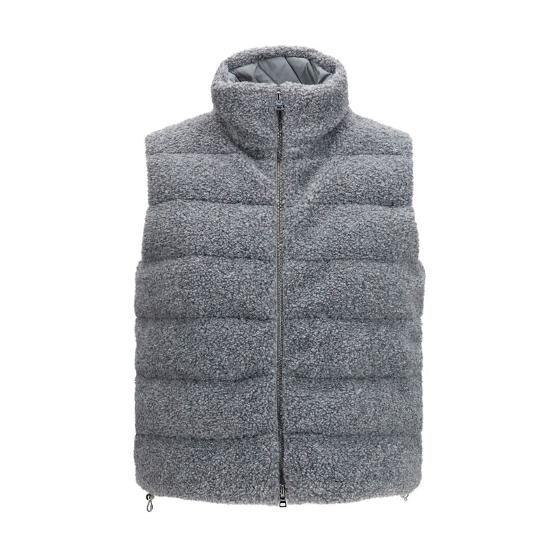 Herno Gray Polyester Sleeveless Jacket for Women