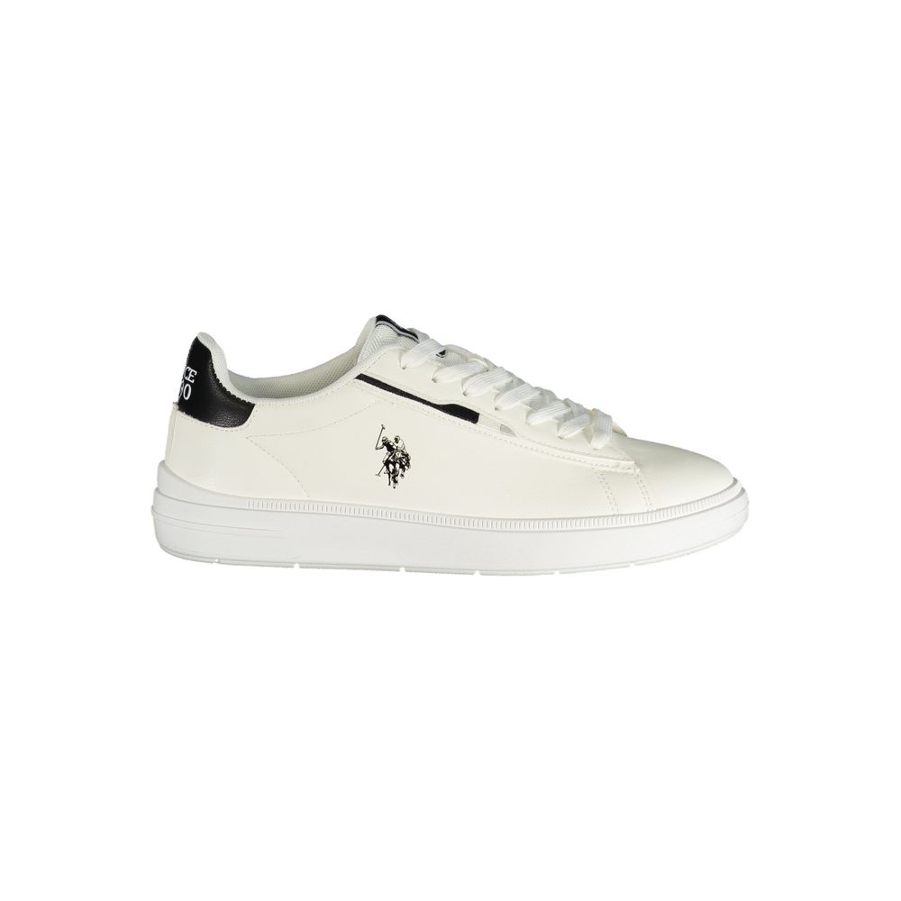 U.S. POLO ASSN. Bianco Polyurethane Sneakers pour Hommes