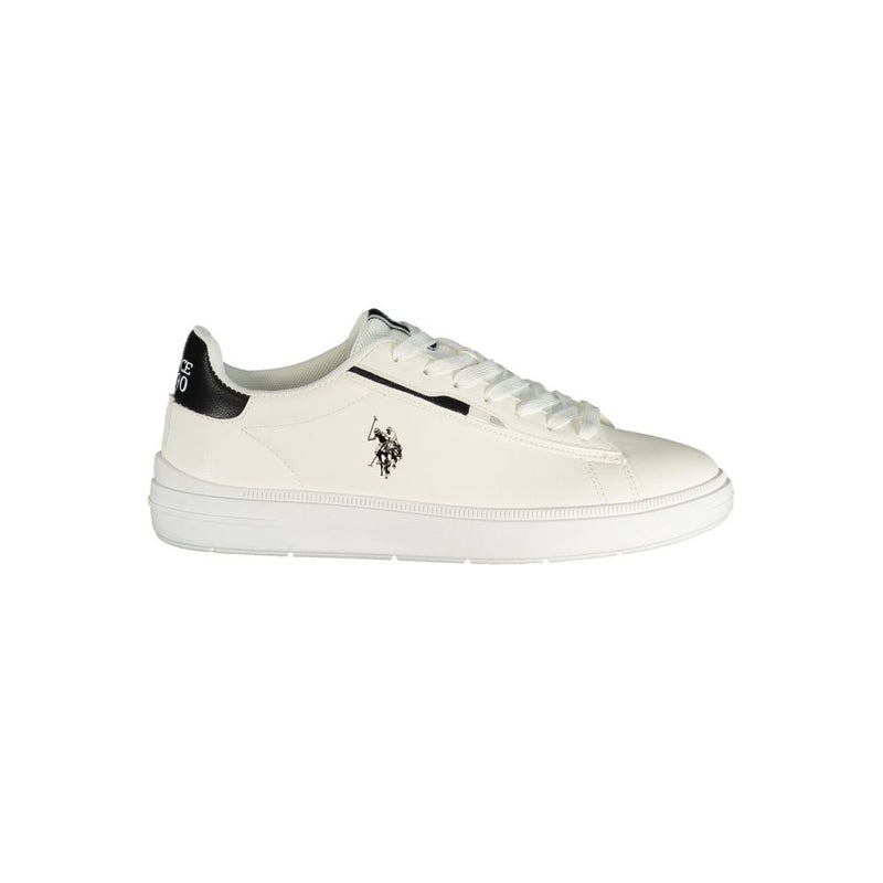 U.S. POLO ASSN. Bianco Polyurethane Sneakers pour Hommes