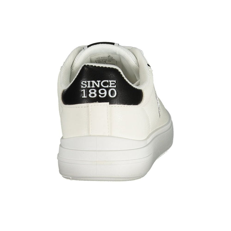 U.S. POLO ASSN. Bianco Polyurethane Sneakers pour Hommes