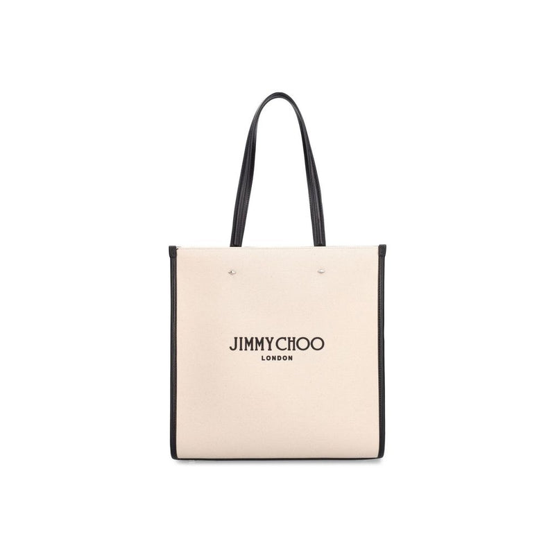 Sac Tote en Toile Beige Jimmy Choo