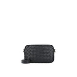 Bottega Veneta Black Calfskin Shoulder Bag for Men