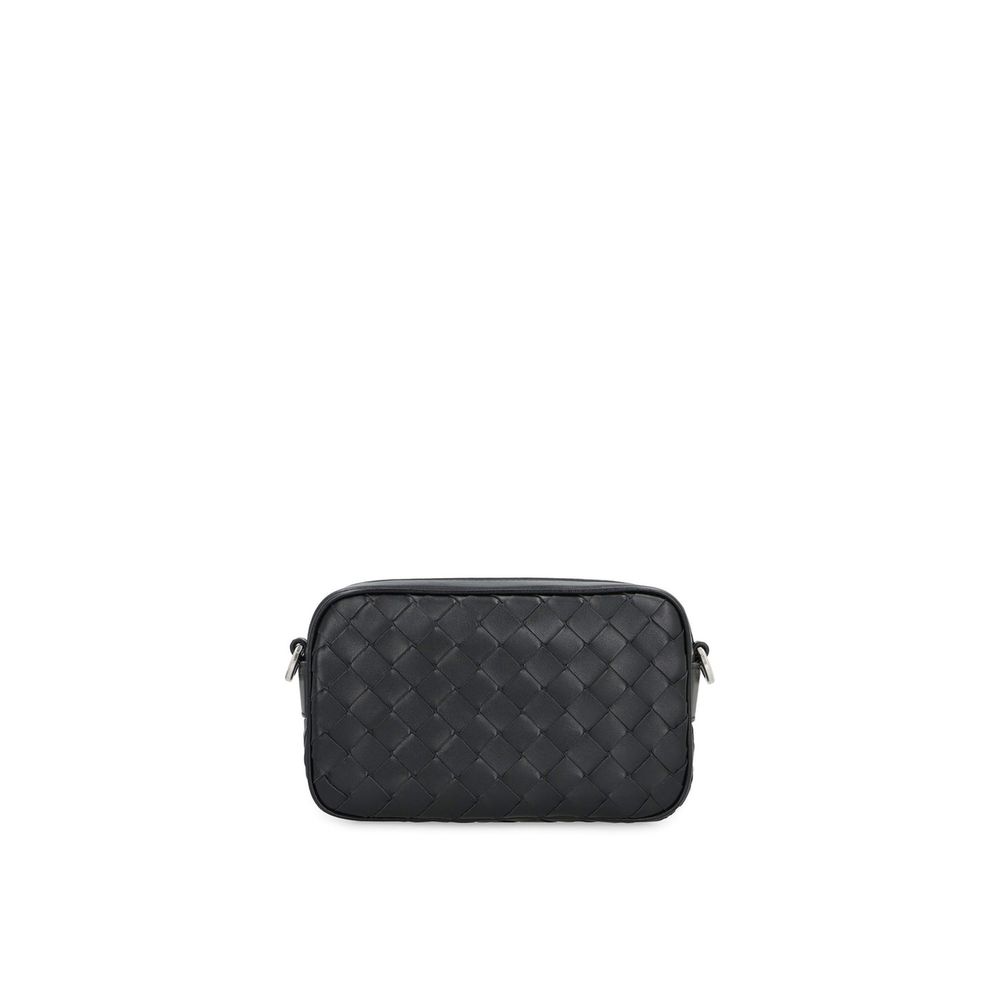 Bottega Veneta Black Calfskin Shoulder Bag for Men