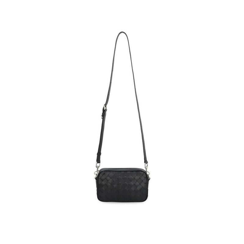 Bottega Veneta Black Calfskin Shoulder Bag for Men