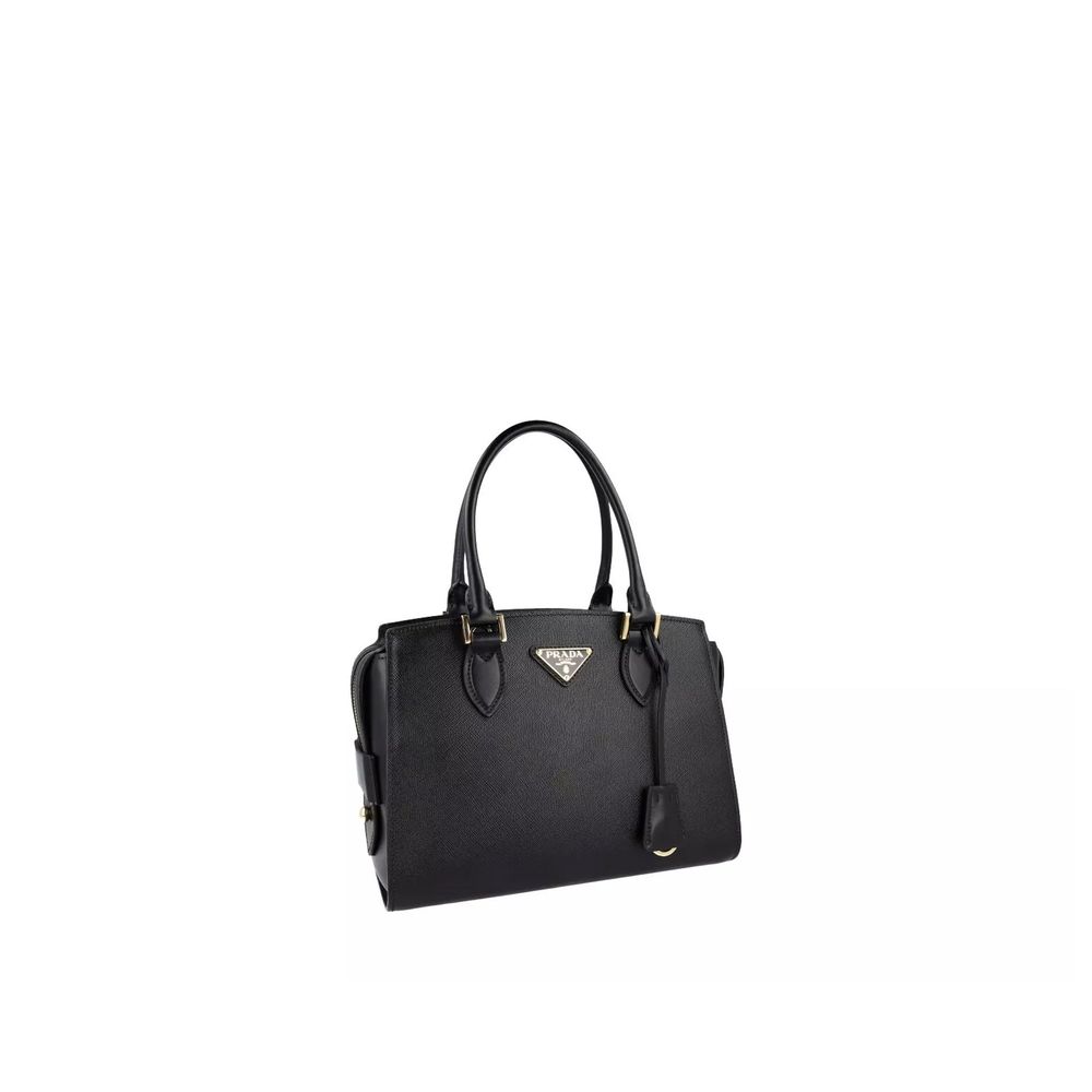 Prada Black Calfskin Handbag - Elegant Women's Accessory