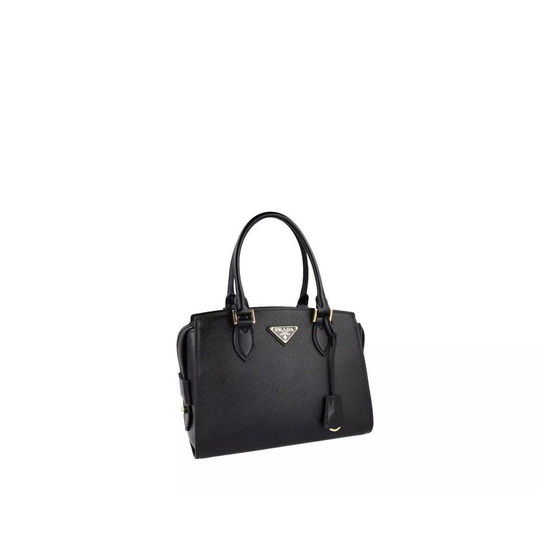 Prada Black Calfskin Handbag - Elegant Women's Accessory