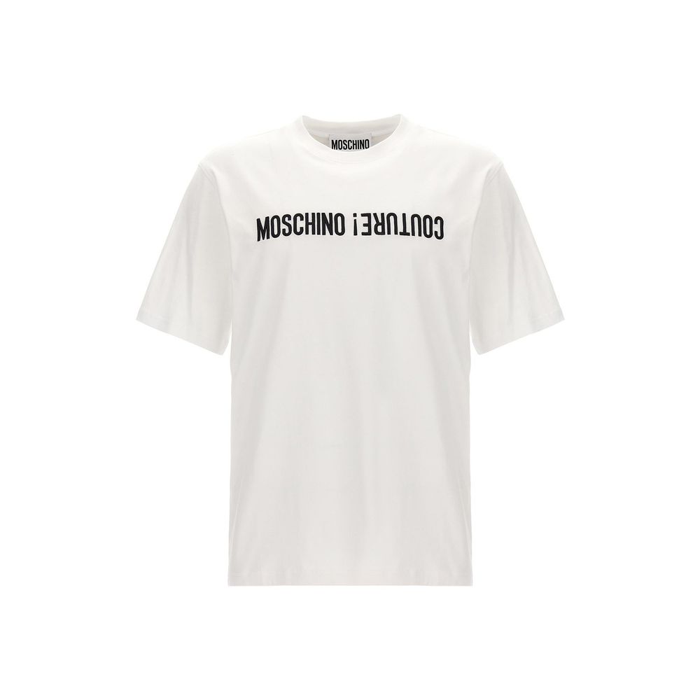 Moschino White Cotton T-Shirt for Men